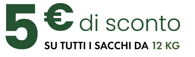5€ di sconto su confezione da 12 kg