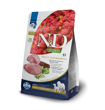 Sacco crocchette N&D Quinoa Weight Management cane
