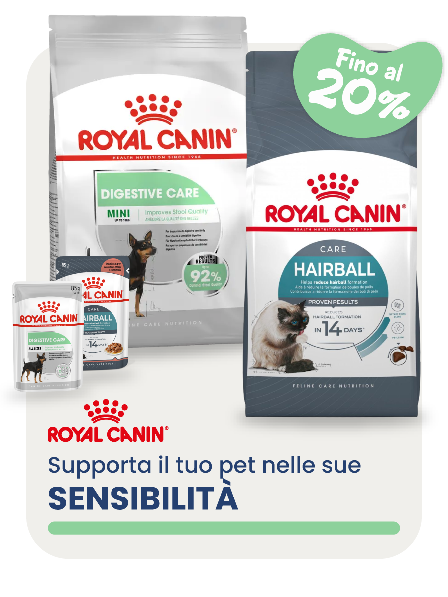 Prodotti Royal Canin per sensibilità digestive cane gatto