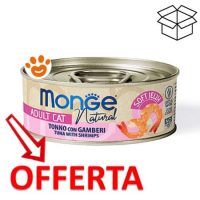 Offerta cibo umido gatto tonno gamberi Monge