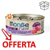 Offerta cibo per gatti Monge tonno pollo manzo