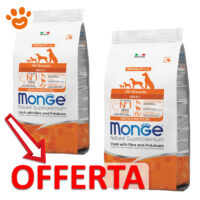 Offerta crocchette Monge adult anatra e riso