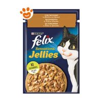 Purina Cat Felix Sensations Jellies Tacchino con Spinaci in Gelatina