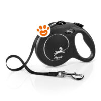 Ferribiella Dog Guinzaglio Flexi Classic Fettuccia Nero