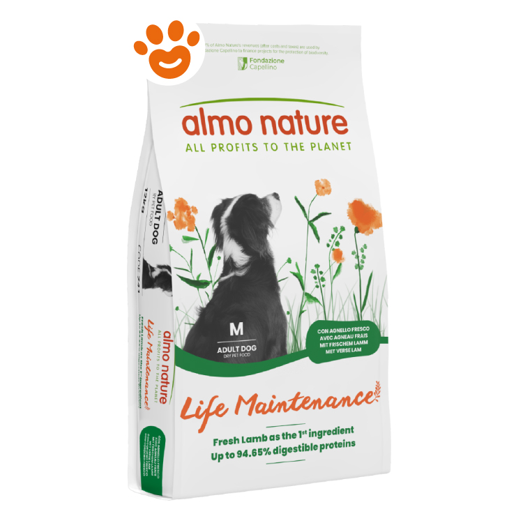 Sacco crocchette Almo Nature cane adulto agnello