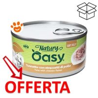 Offerta cibo umido gatto tonno e pollo Oasy