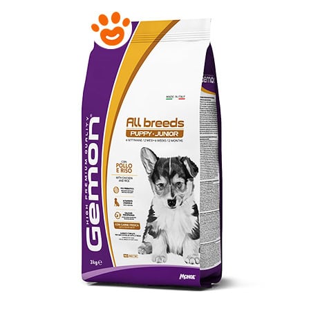 Monge Gemon Dog All Breed Puppy e Junior Pollo e Riso