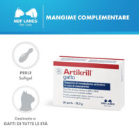 Confezione Artikril gatto mangime complementare perle softgel