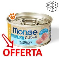 Scatoletta pollo delicato Monge cane adulta offerta