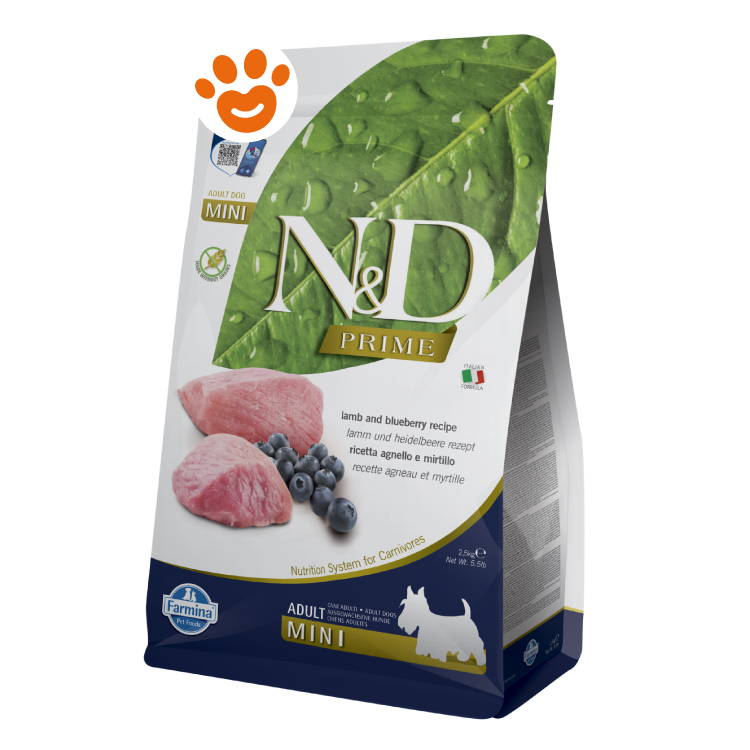 Sacco crocchette N&D Prime agnello e mirtillo