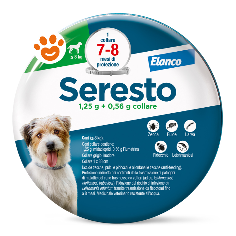 Confezione collare antiparassitario Seresto per cani piccoli