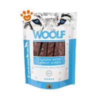 Woolf Dog Snack Strisce di Salmone e Carote