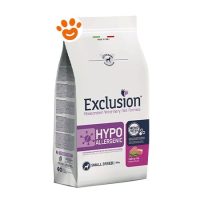 Exclusion Dog Hypoallergenic Adult Small Breed Maiale e Piselli