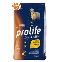 Prolife Dog DualFresh Adult Medium Large Bufalo, Agnello e Riso