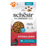 Sacco crocchette Schesir Sterilized con pesce fresco