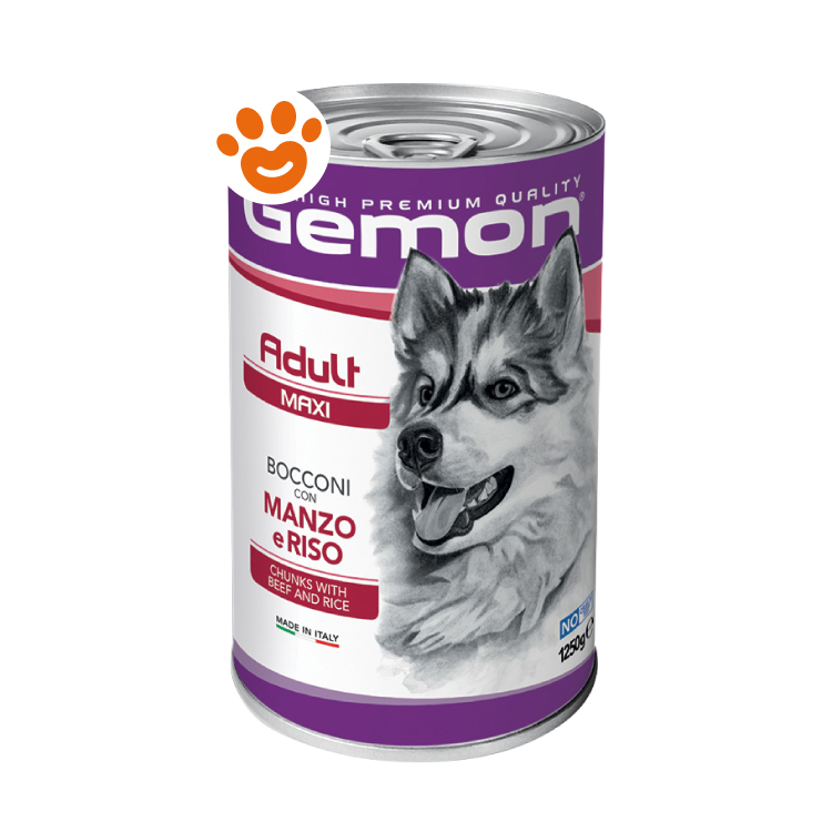 Lattina cibo cane Gemon Adult Maxi manzo riso
