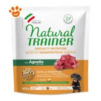 Natural Trainer Dog Sensitive No Gluten Adult Small & Toy Agnello