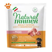 Natural Trainer Dog Sensitive No Gluten Adult Small & Toy Maiale