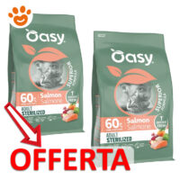 Offerta crocchette salmone per gatti sterilizzati Oasy