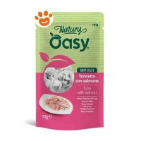 Cibo umido per gatti tonnetto con salmone Oasy