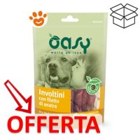 Snack per cani Oasy involtini anatra in offerta