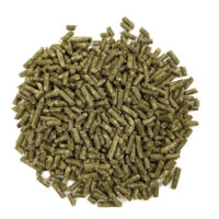 Pellet verdi di mangime per animali