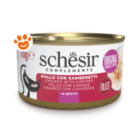 Lattina Schesir pollo con gamberetti per gatti
