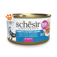 Lattina Schesir tonnetto con pesce azzurro per gatti