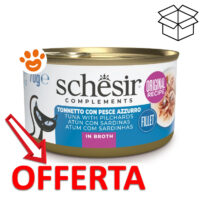 Scatoletta Schesir tonno e sardine in brodo
