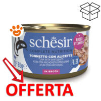 Scatoletta Schesir tonno e alicette per gatti