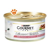 Purina Cat Gourmet Diamant Sfilaccetti con Manzo Naturale