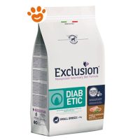 Exclusion Dog Diabetic Adult Small Breed Maiale, Sorgo e Piselli
