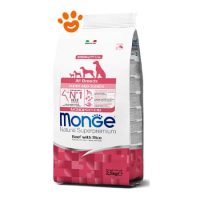 Monge Dog Natural Superpremium All Breeds Puppy e Junior Manzo e Riso