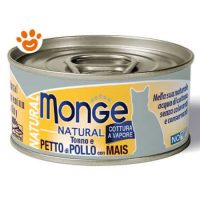 Monge Cat Natural Tonno, Petto di Pollo e Mais