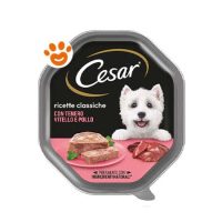 Cesar Dog Ricette Classiche con Vitello e Pollo in Patè