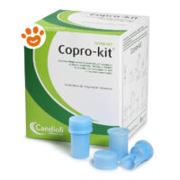 Confezione Copro-kit con provette per esame feci