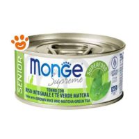 Monge Supreme Cat Senior Serilised Tonno con Riso Integrale e Tè Verde Matcha