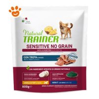 Natural Trainer Dog Sensitive No Grain Adult Small & Toy Trota e Patate