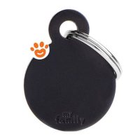 My Family Medaglietta Basic Aluminium Cerchio Piccolo Alluminio Nero >>>INCISIONE_GRATIS