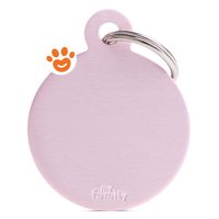 My Family Medaglietta Basic Aluminium Cerchio Piccolo Alluminio Rosa >>>INCISIONE_GRATIS