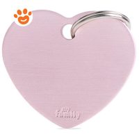 My Family Medaglietta Basic Aluminium Cuore Grande Alluminio Rosa >>>INCISIONE_GRATIS