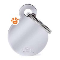 My Family Medaglietta Basic Chrome Cerchio Piccolo Ottone Cromato >>>INCISIONE_GRATIS