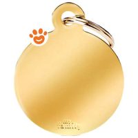 My Family Medaglietta Basic Gold Cerchio Grande Ottone Dorato >>>INCISIONE_GRATIS