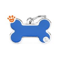 My Family Medaglietta Basic Handmade Osso Piccolo Blu >>>INCISIONE_GRATIS