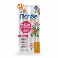 Monge Cat Gift Soft Sticks Skin Support Merluzzo con Trifoglio Rosso