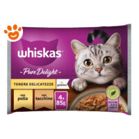 Confezione Whiskas Pure Delight con gatto grigio