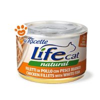 Life Cat Natural "Le Ricette" Filetti di Pollo con Pesce Bianco