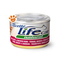 Life Cat Natural "Le Ricette" Tonnetto con Manzo e Prosciutto di Pollo