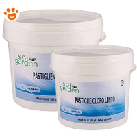 Solgarden Tricloro 90% in Pastiglie da 200 gr - Cloro a Lenta Dissoluzione