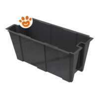 Contenitore rettangolare in plastica nera